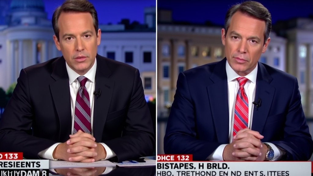 Splitting av Jake Tapper som kommenterer Trumps og Bidens mentale helse med ulik tone og språkbruk