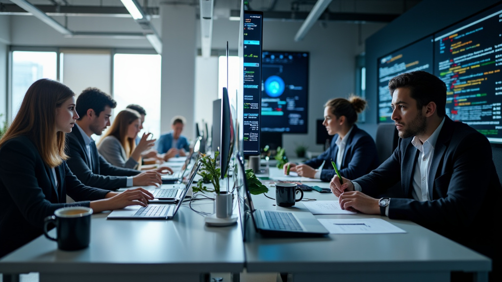 Kontrast mellom teknologiutviklere i arbeid og byråkrater som skriver reguleringer