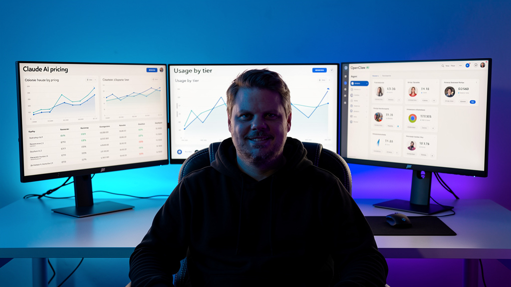 Jan Sverre sammenligner Claude API-priser og Max-abonnement ved arbeidsstasjonen