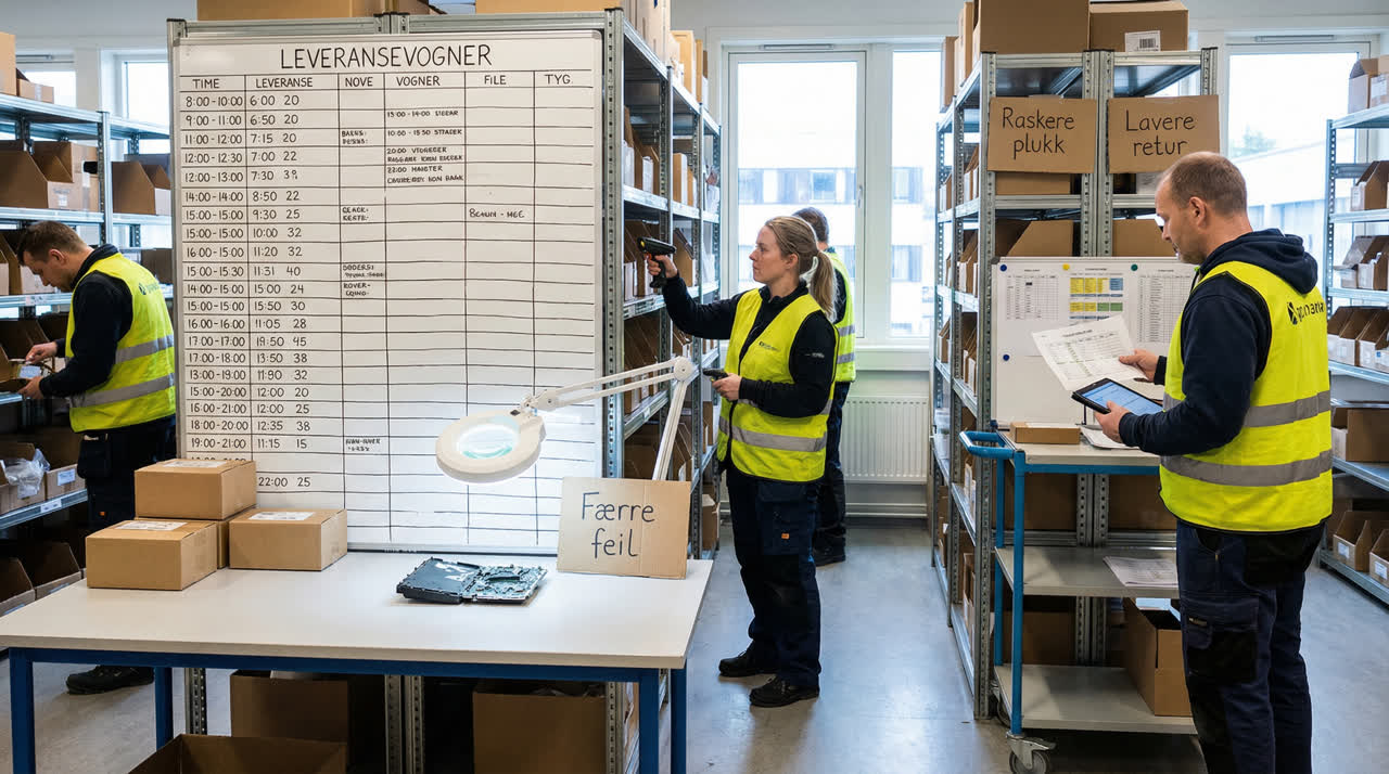 AI-støttet logistikk og kvalitetskontroll i SMB-lager