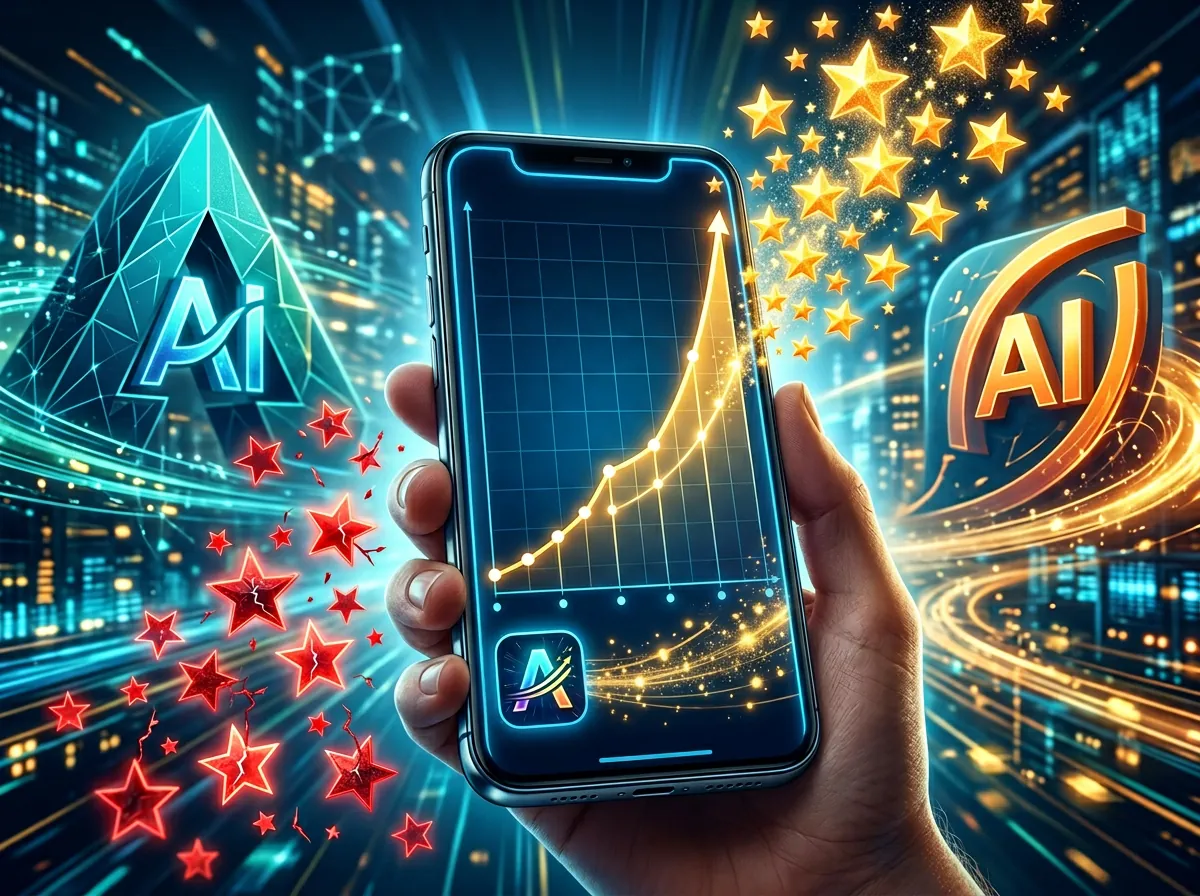 Markedsreaksjon med Claude som mest nedlastede app og ChatGPTs 775 prosent økning i negative anmeldelser