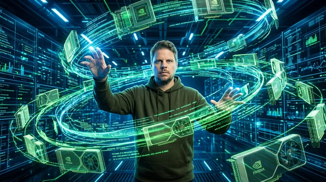 Jan Sverre dirigerer et nettverk av Nvidia GPU-brikker i holografisk datasenter-miljø