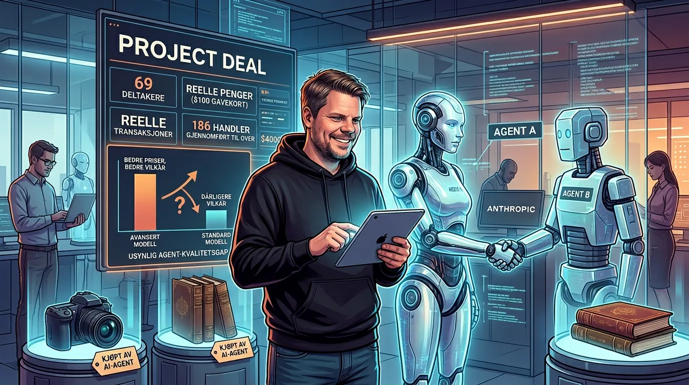 Jan Sverre ser på AI-agenter som forhandler i en digital markedsplass - Anthropics Project Deal eksperiment
