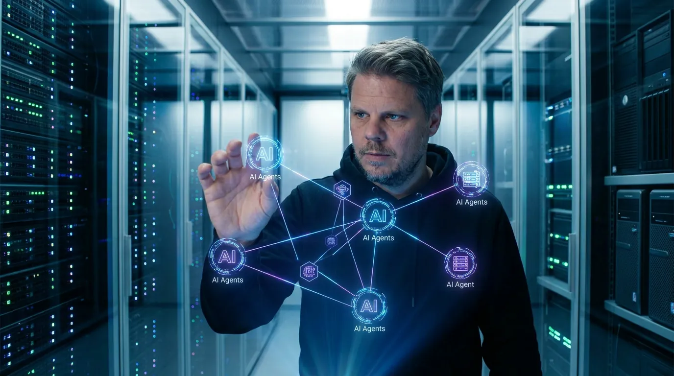 Jan Sverre utforsker Claude Managed Agents - holografisk multi-agent nettverk i skyen