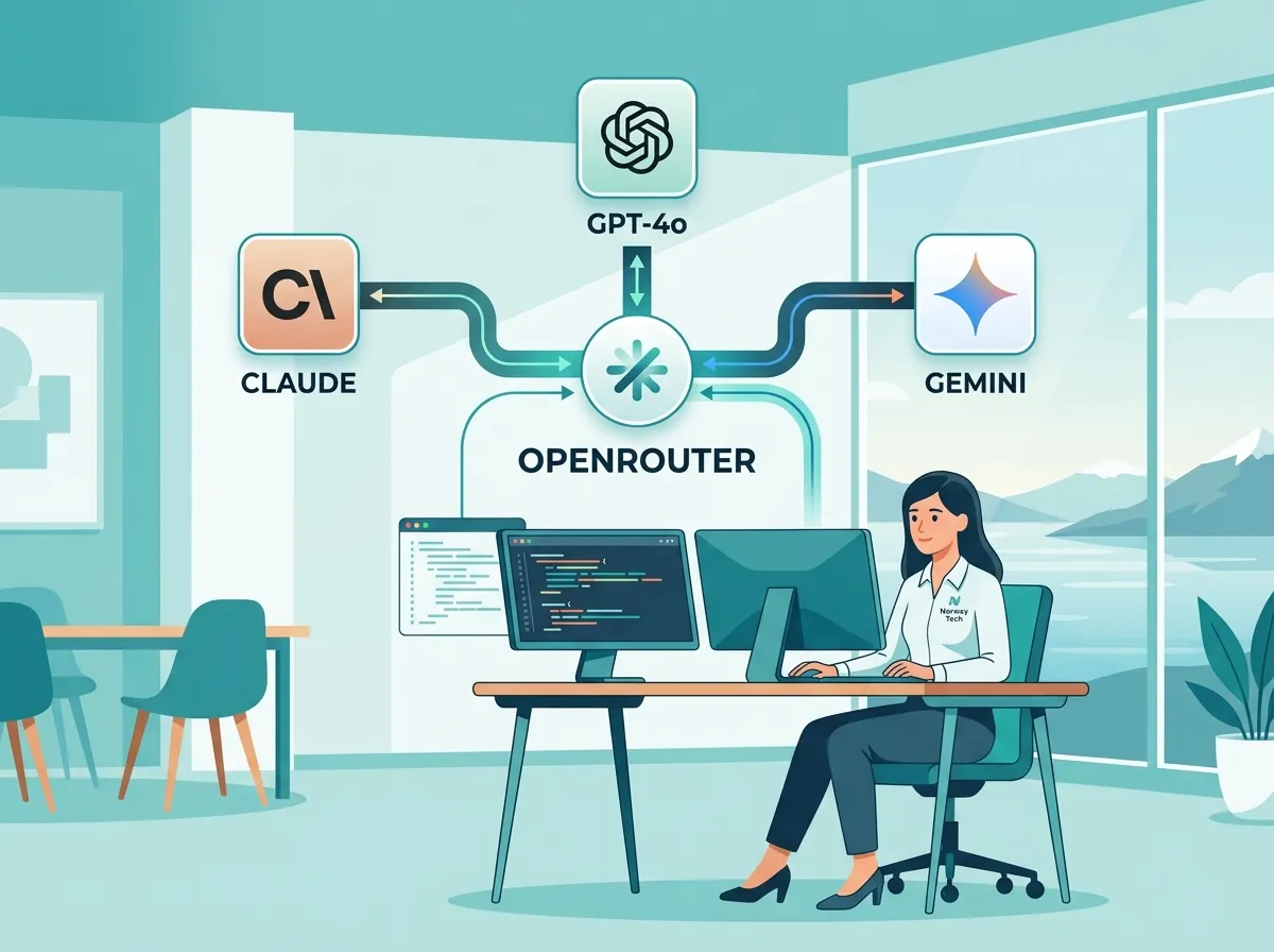 OpenRouter kobler til Claude, GPT-4o og Gemini via ett API for fleksibel AI-bruk