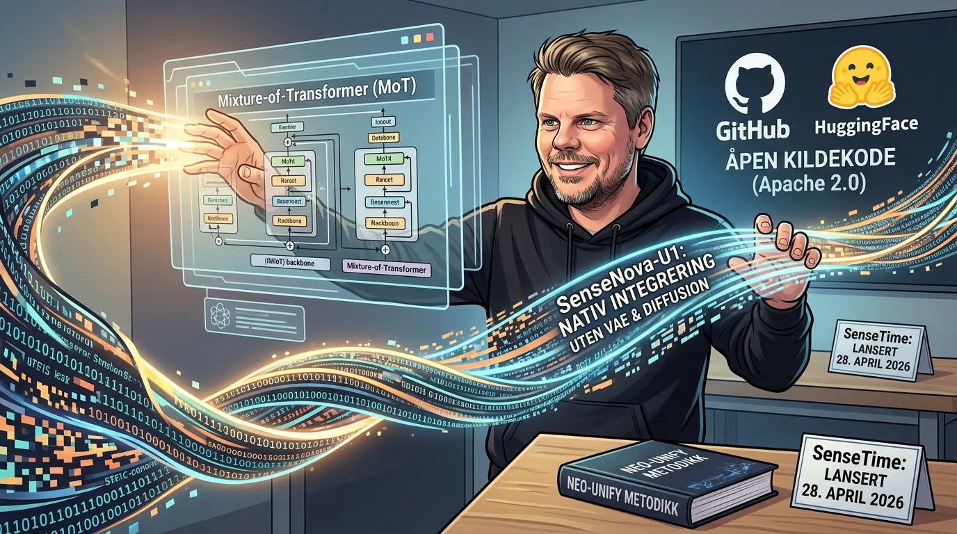 SenseNova-U1 modellen kombinerer bildeforståelse og generering i én samlet arkitektur uten VAE eller visuell encoder