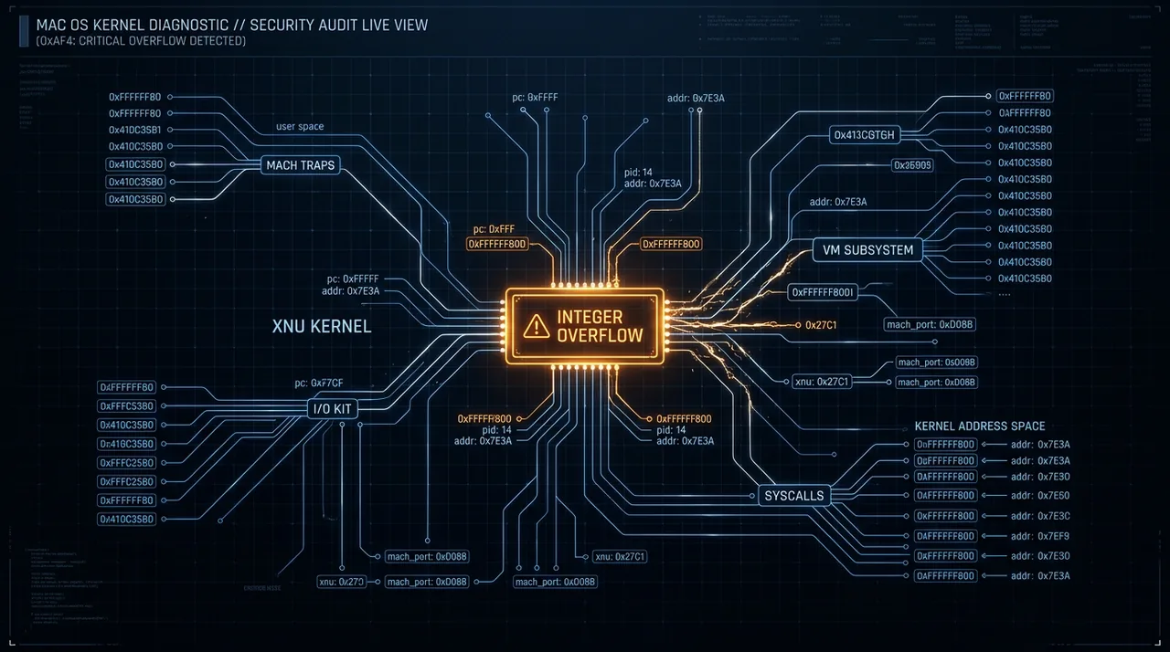 Visualisering av integer overflow sårbarhet i macOS kernel