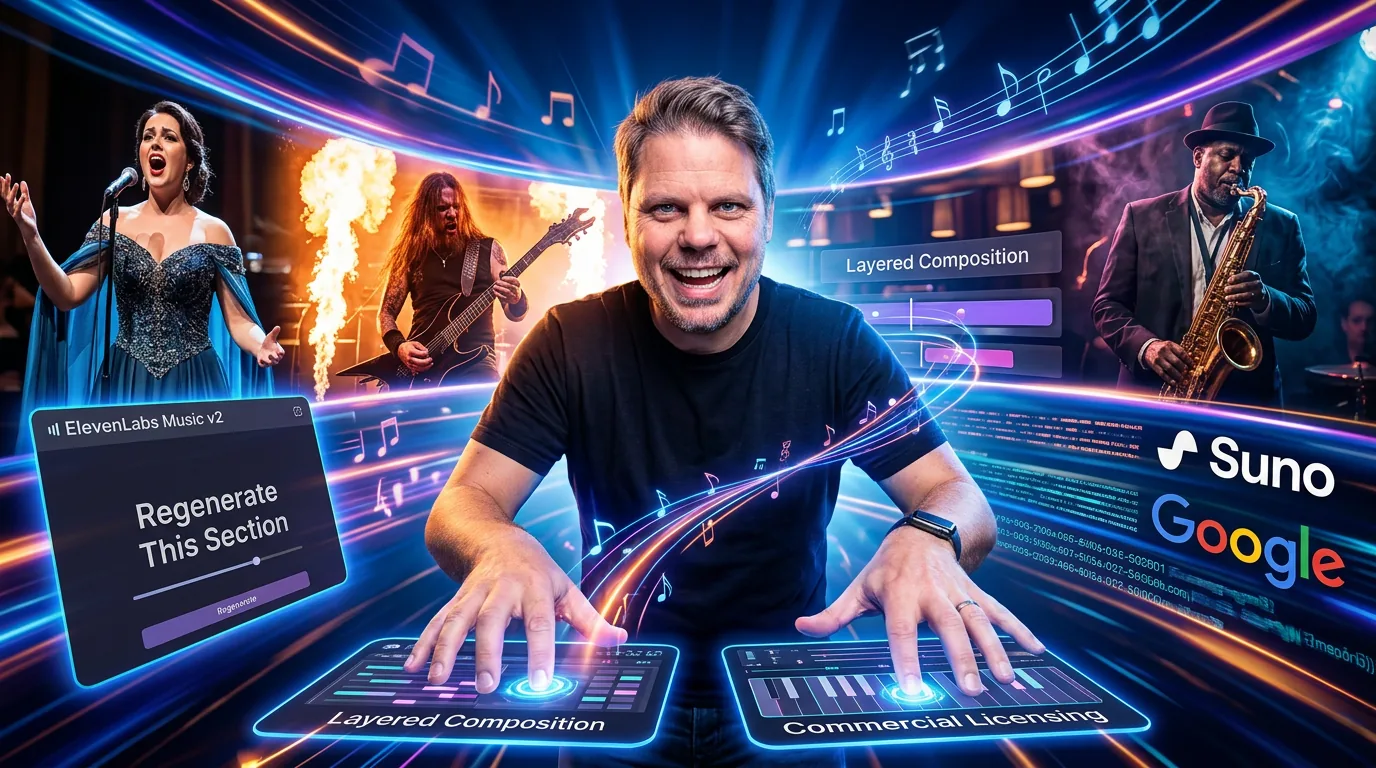 Jan Sverre utforsker ElevenLabs Music v2 med sjanger-bytte mellom opera, metal og jazz