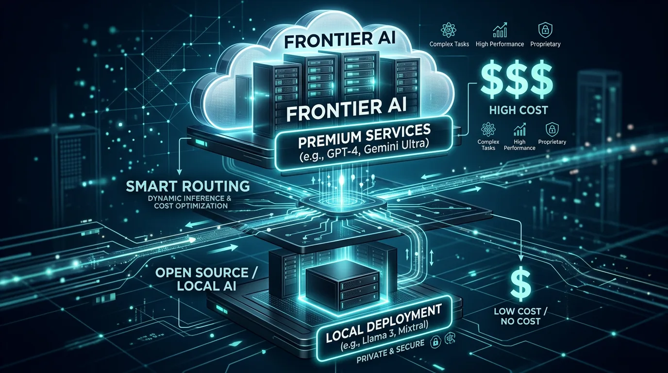 Hybrid AI-infrastruktur: frontier-modeller for komplekse oppgaver, lokal AI for volum