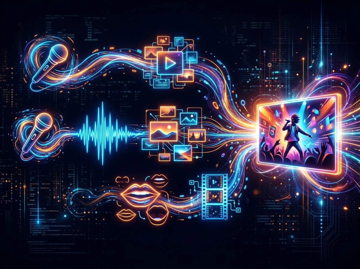 AI musikkvideo pipeline - Suno, Whisper, Gemini Omni, Kling og ffmpeg koblet sammen