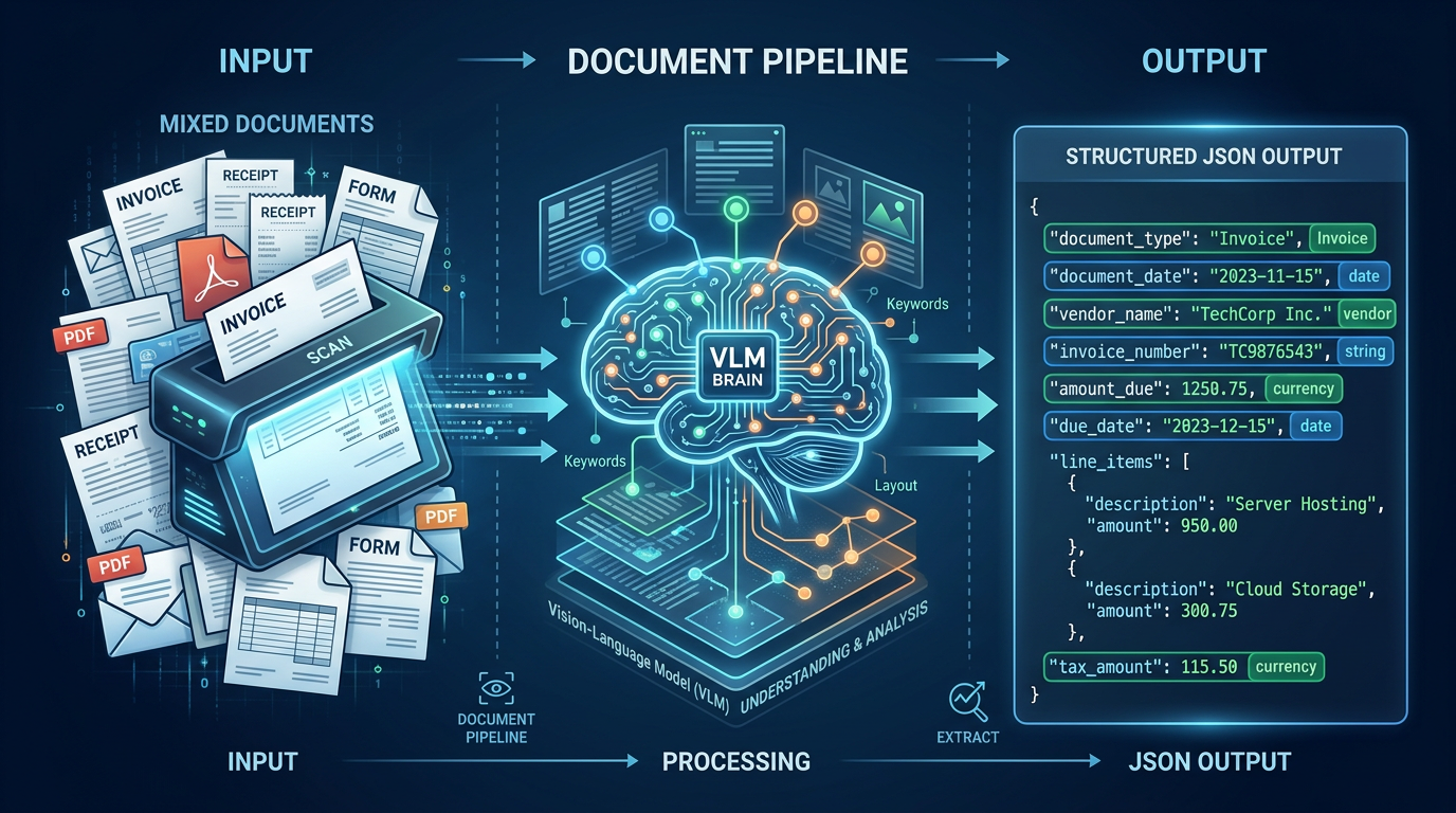 NuExtract3 dokumentpipeline - fra PDF og skjemaer til strukturert JSON-data