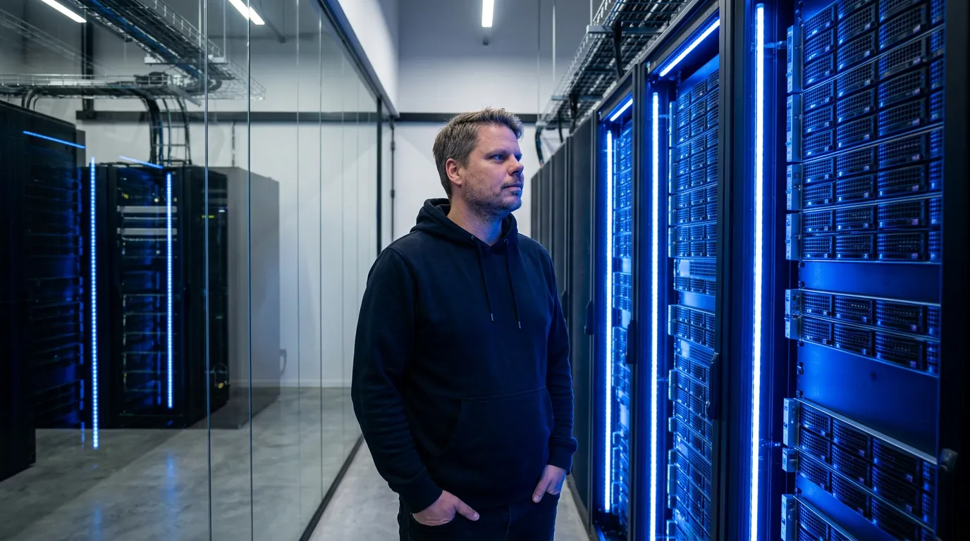 Jan Sverre i et moderne datasenter - Groq henter 650 millioner dollar i ny kapital