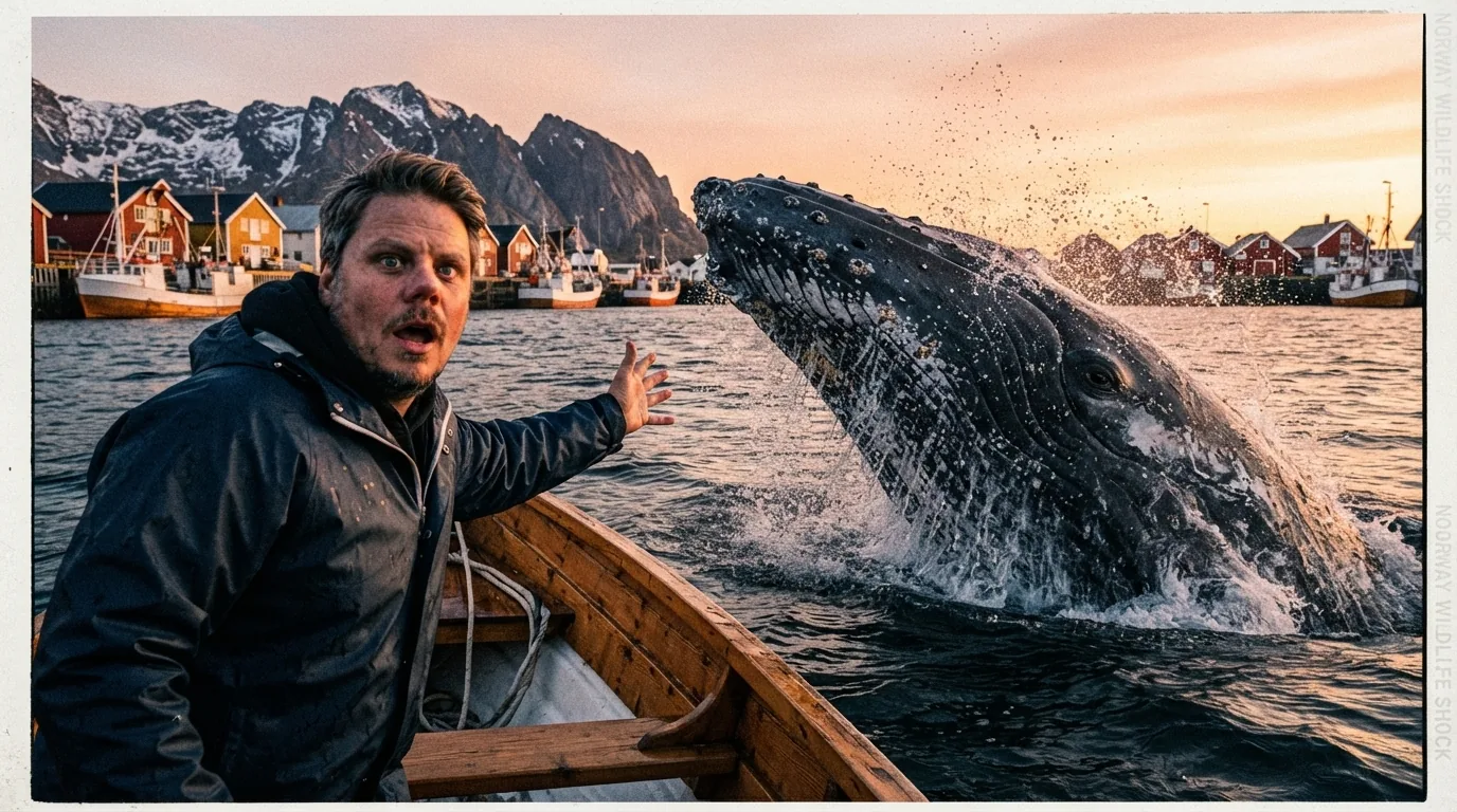 Hval i havet - testbilde fra Nano Banana Lite