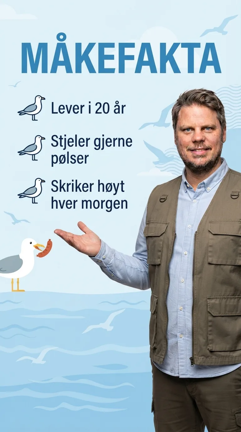 Maakefakta-plakat med lesbar tekst - testbilde fra Nano Banana Lite