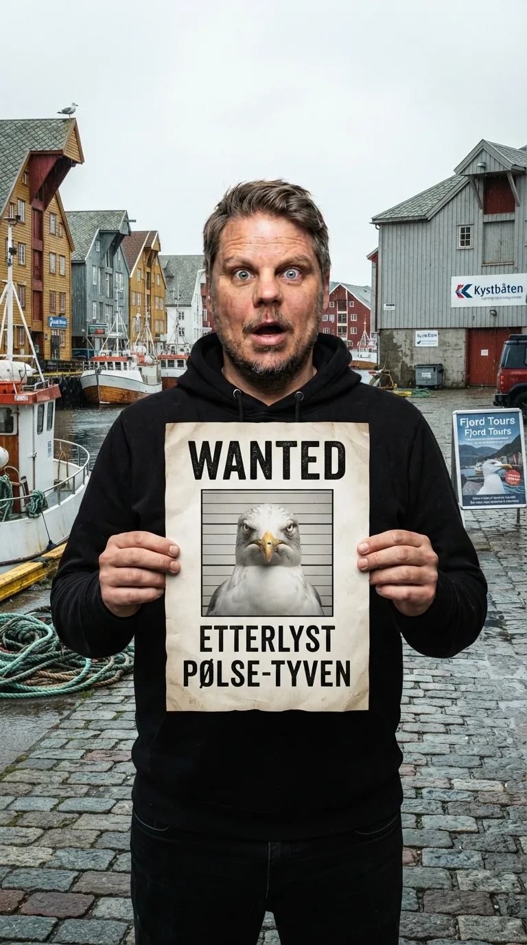 Etterlyst-plakat med lesbar tekst - testbilde fra Nano Banana Lite