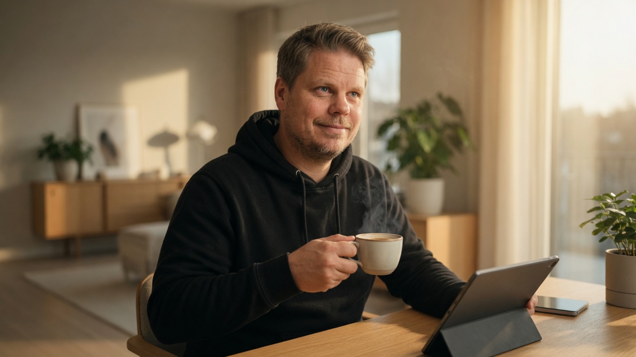 Jan Sverre Bauge leser AI-nytt over morgenkaffen