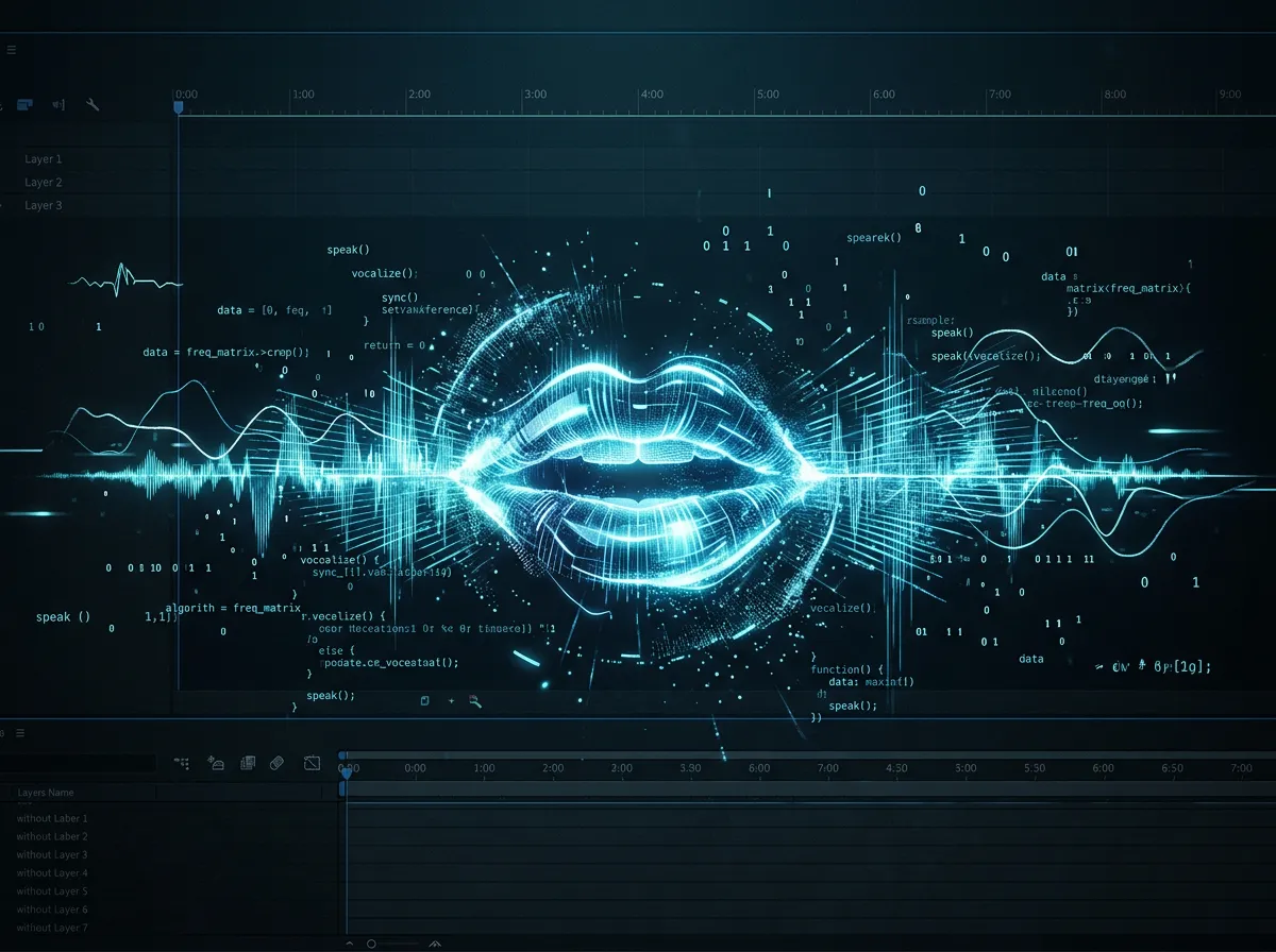 Digital visualisering av AI lipsync med lydgenerering og taleanimasjon