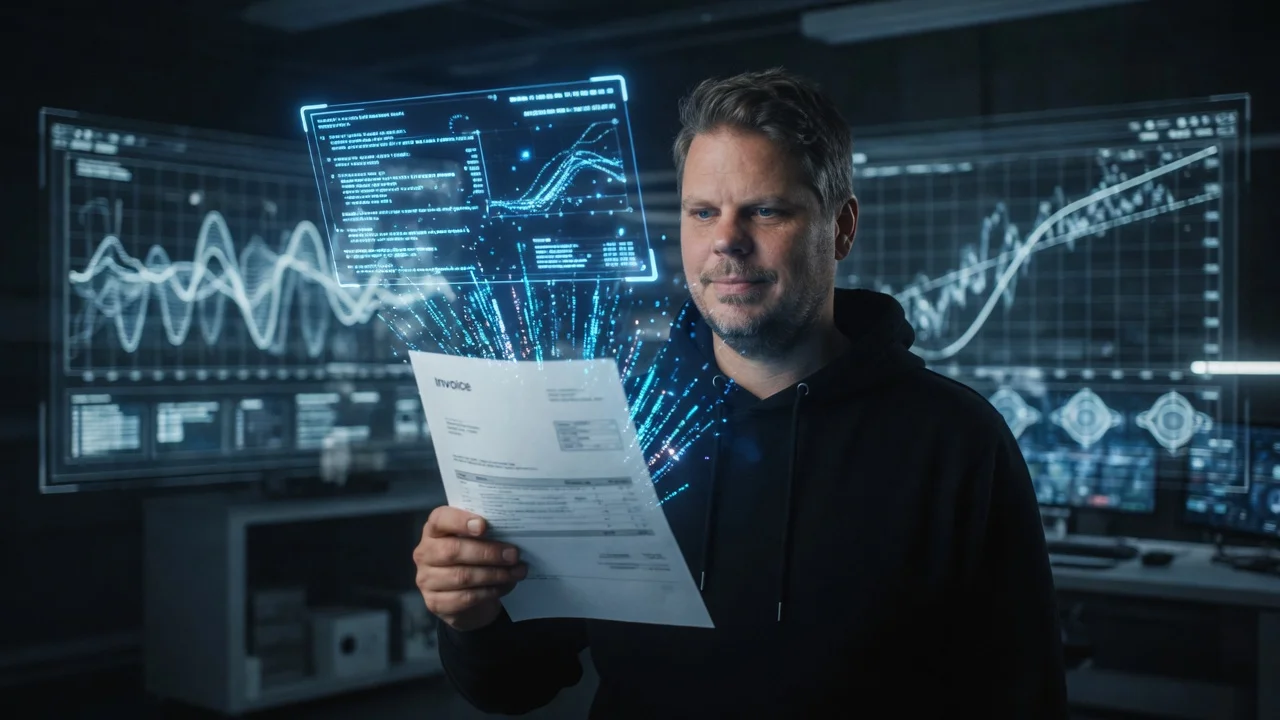 Jan Sverre analyserer et dokument med Zamba2-VL vision-language-modell
