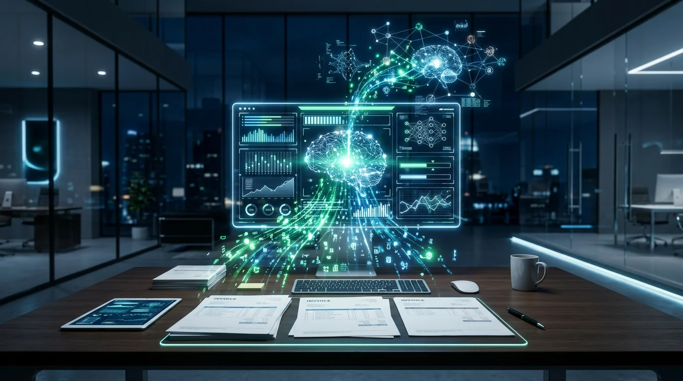 AI-grensesnitt som analyserer dokumenter og fakturaer automatisk