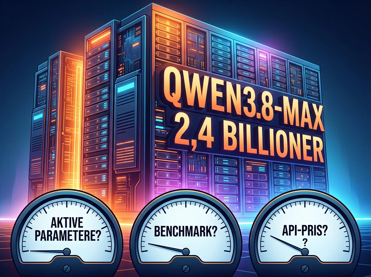 Qwen3.8-Max med 2,4 billioner parametere og manglende benchmark, aktiv størrelse og API-pris
