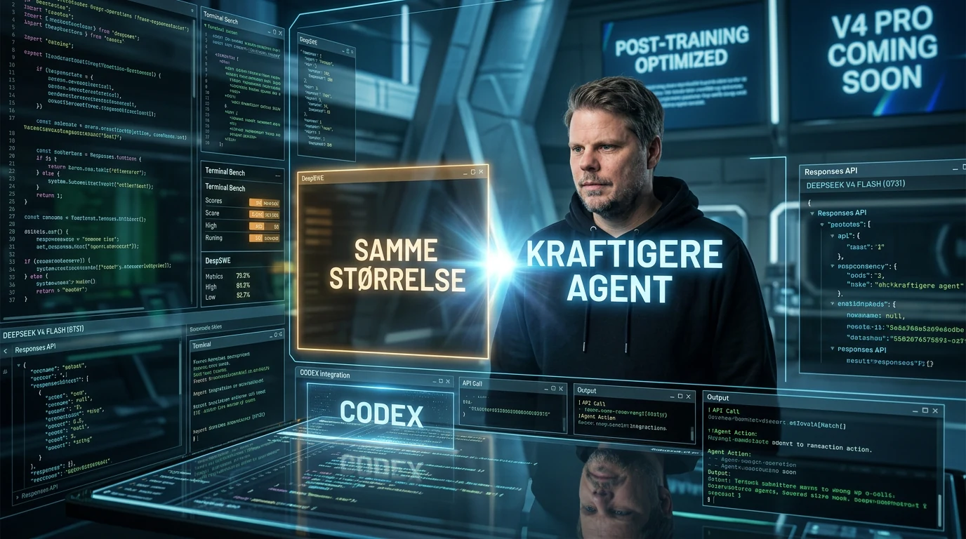 Jan Sverre visualiserer DeepSeek V4 Flash og sterkere AI-agentarbeid etter post-training