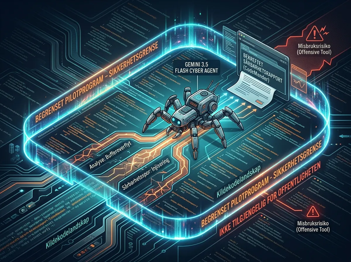 Gemini 3.5 Flash Cyber gransker kode og samler bekreftede sårbarheter