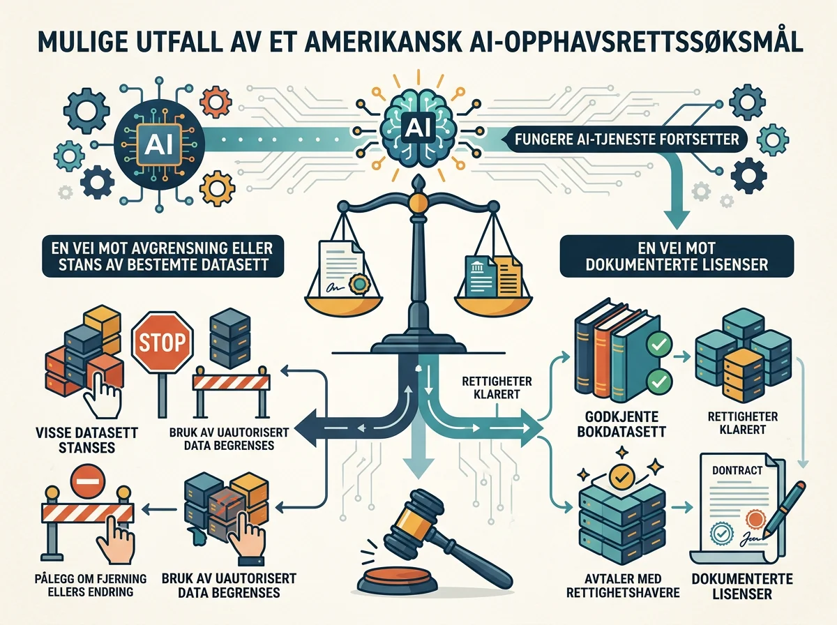 Infografikk viser mulige rettslige utfall for Gemini-data, lisenser og fremtidig trening