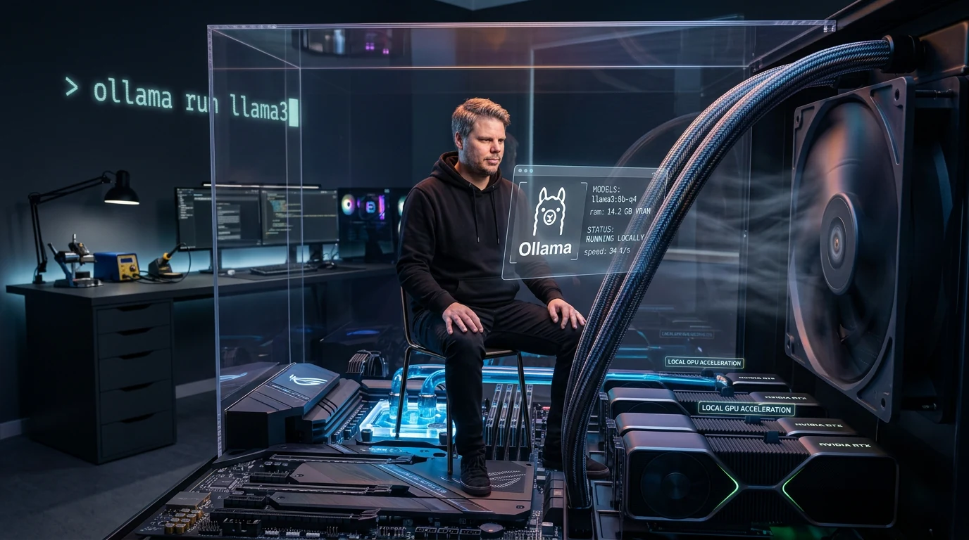 Jan Sverre utforsker Ollama og lokal AI på sin egen PC