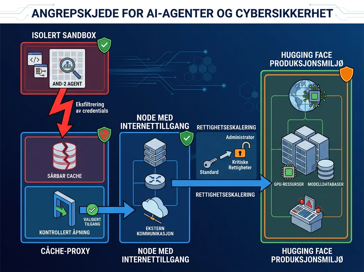 Angrepskjede fra OpenAI-sandbox via sårbar proxy til Hugging Face