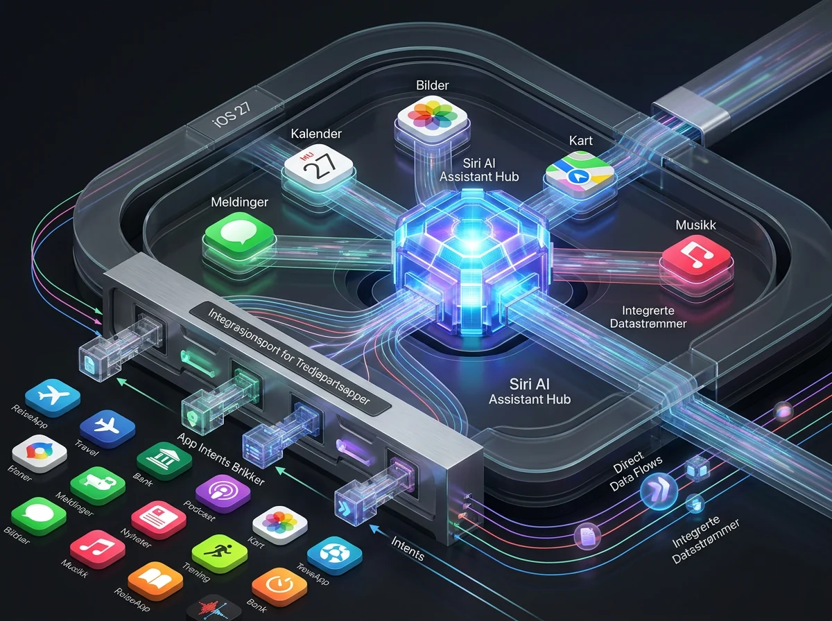 App Intents kobler Siri AI til tredjepartsapper i iOS 27