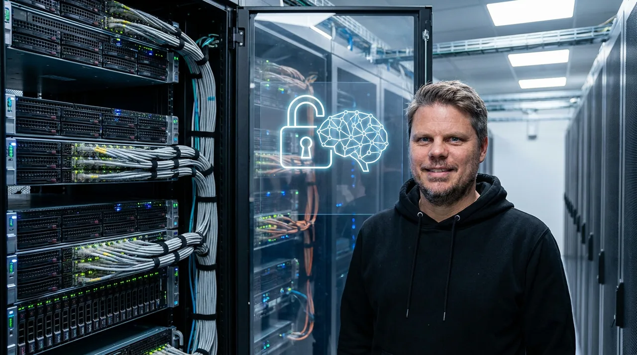 Jan Sverre med åpen AI-modell i servermiljø