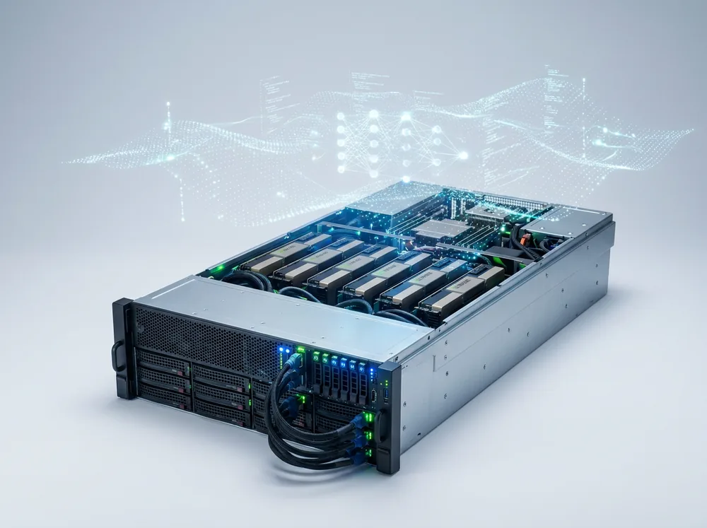 Kraftig server for lokal AI og stor språkmodell