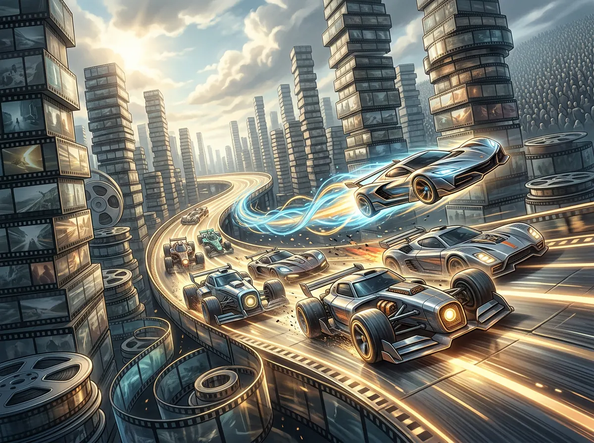 Futuristisk kappløp visualiserer PixVerse mot konkurrentene i det globale AI-videomarkedet