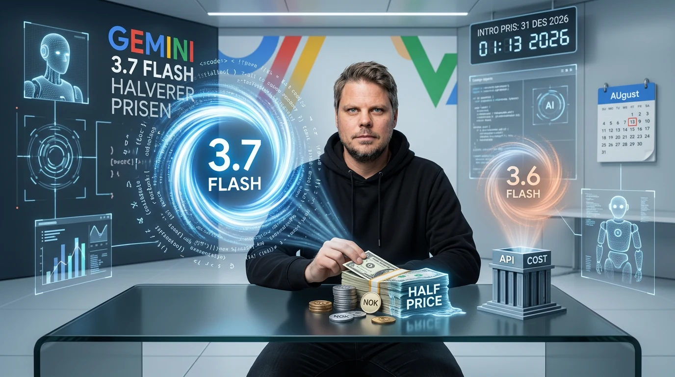 Jan Sverre med Gemini 3.7 Flash, lavere pris og rask modellutskifting