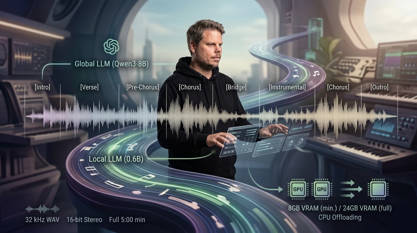 Jan Sverre utforsker MiniMax-Music3 og komplette femminutters AI-sanger lokalt