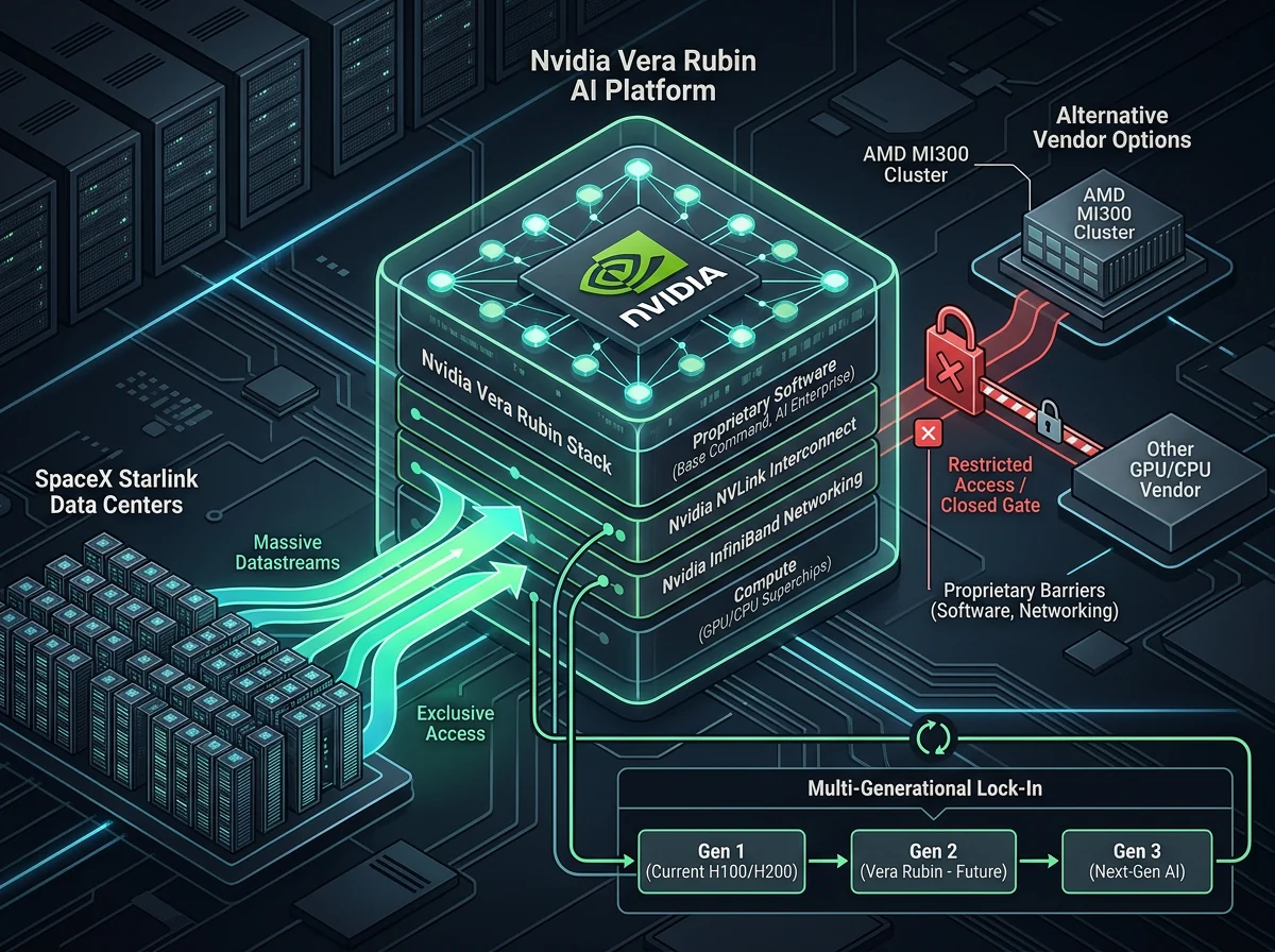 SpaceX-datasenter låst til Nvidia-plattformen mens konkurrerende leverandører holdes utenfor