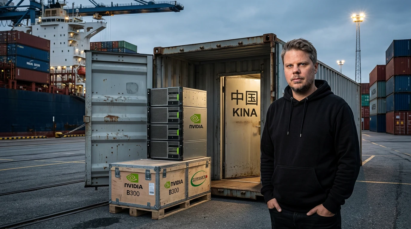 Jan Sverre i illustrasjon om Nvidia AI-servere, smugling og Kina