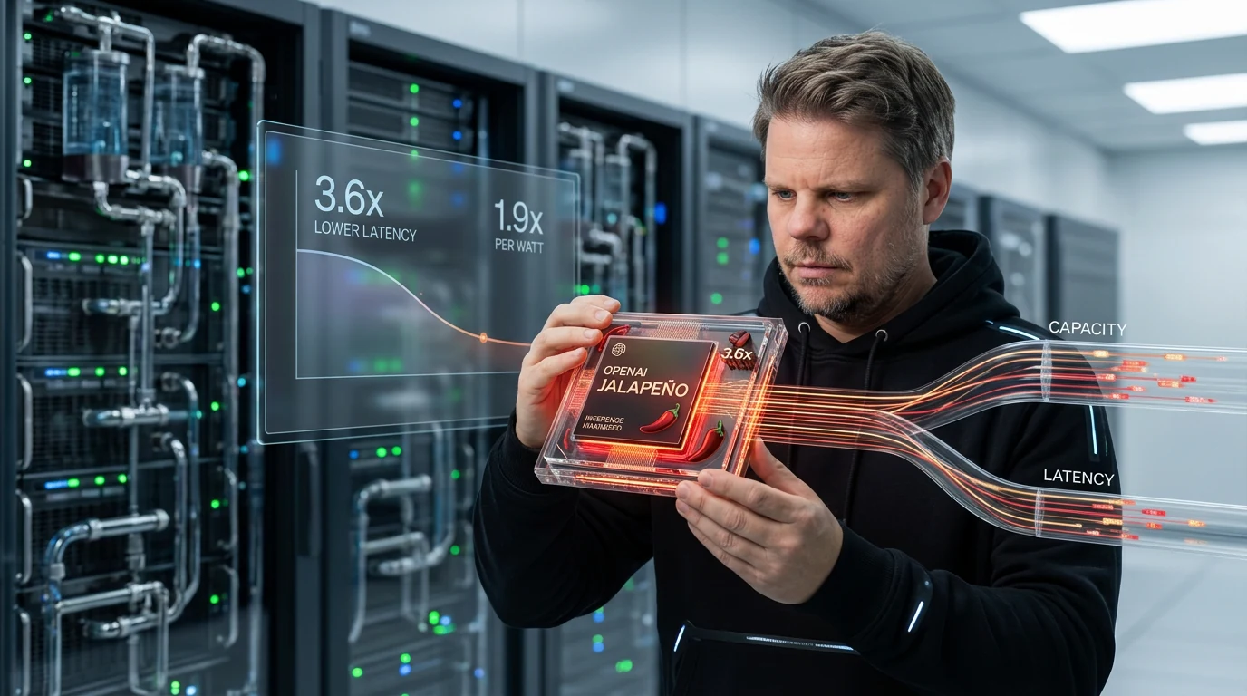 Jan Sverre i et visuelt motiv om OpenAI Jalapeño og raskere AI-svar