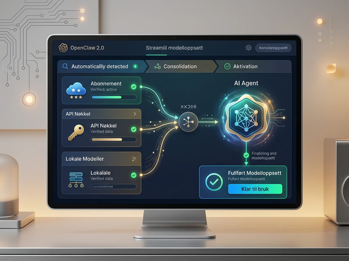 Guidet OpenClaw-oppsett samler AI-tilgang, API-nøkler og lokale modeller i én arbeidsflyt