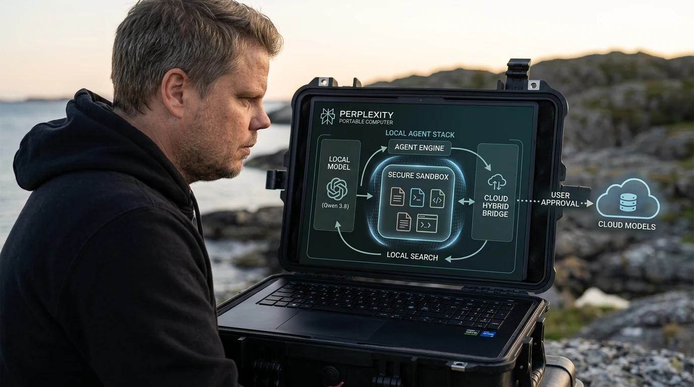 Jan Sverre med Perplexity Portable Computer på lokal Nvidia-maskinvare