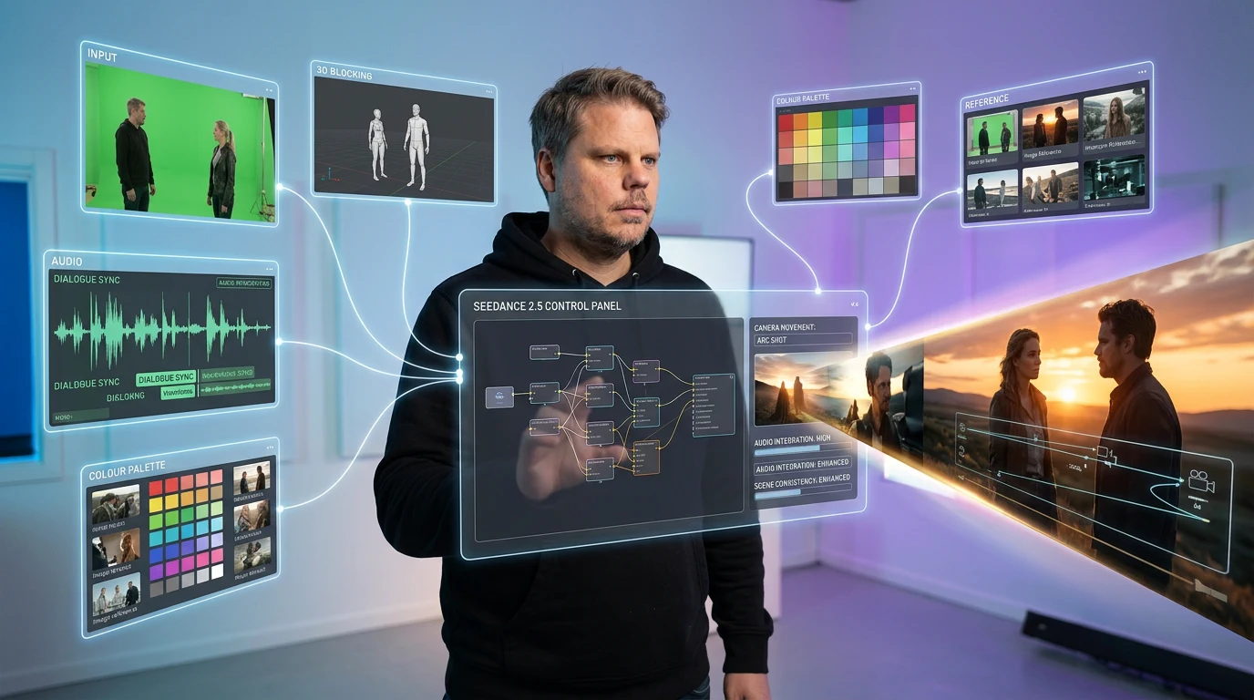 Jan Sverre utforsker regisserbar AI-video med Seedance 2.5 og visuelle referanser