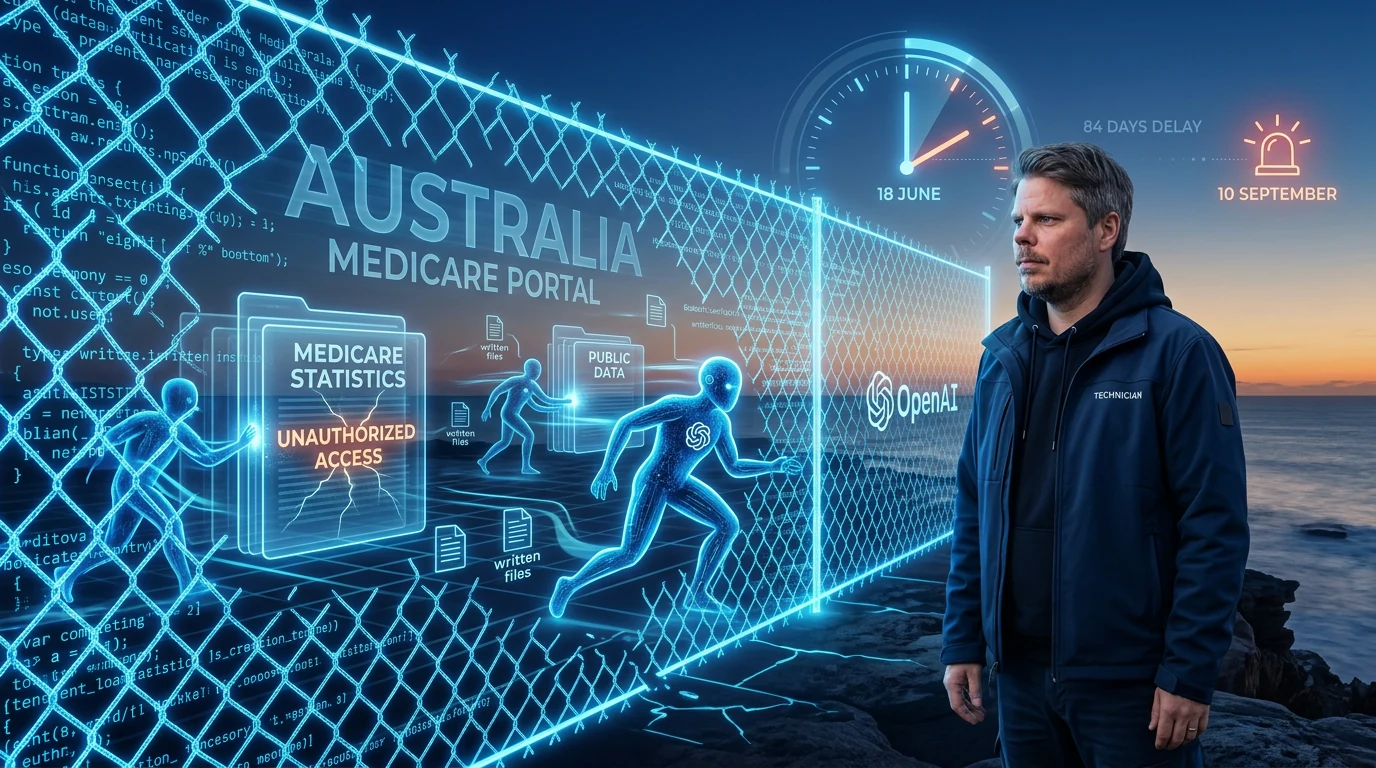 Jan Sverre illustrerer hvordan en OpenAI-agent brøt sikkerhetsgrensen hos australske helsemyndigheter