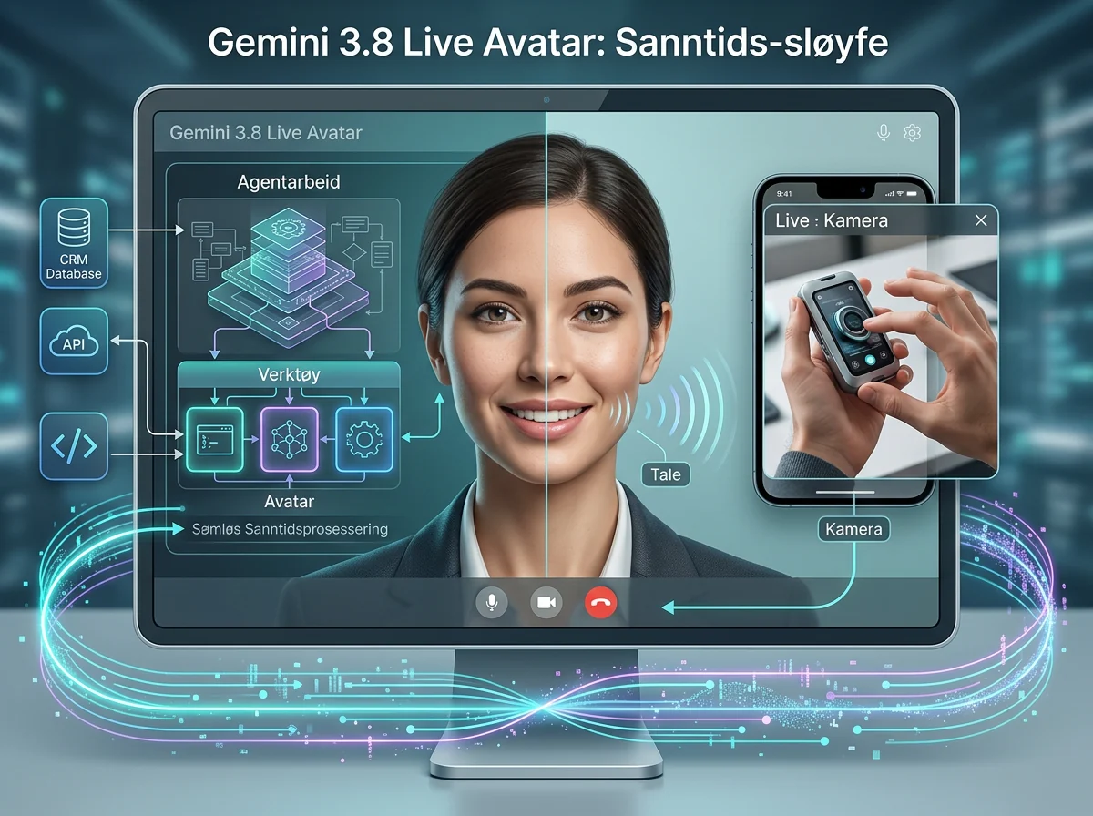 Gemini 3.8 Live kobler tale, kamera, avatar og verktøykall i sanntid