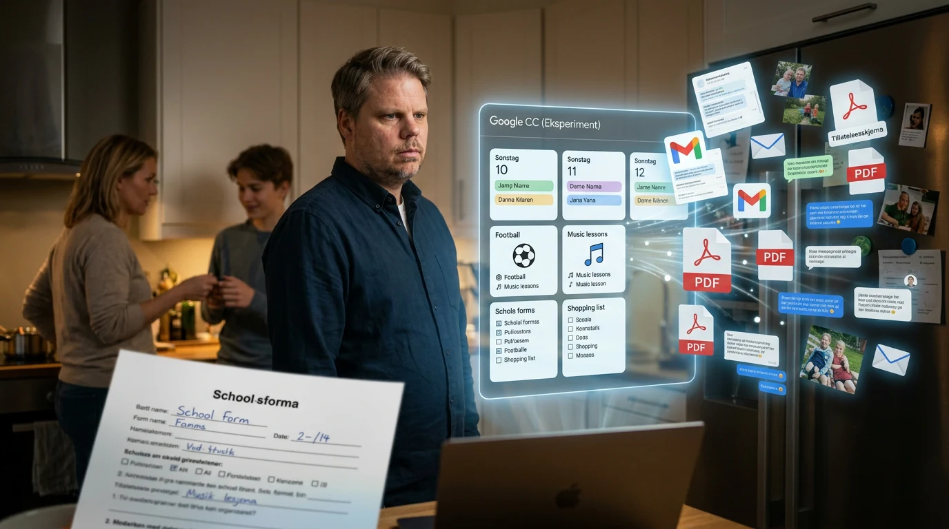 Jan Sverre møter Google CC, familieagenten som organiserer kalender og familiedata
