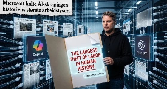 Jan Sverre illustrerer Microsoft og OpenAIs omfattende kopiering av journalistisk innhold