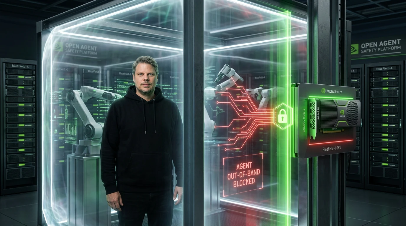 Jan Sverre foran et teknisk sikkerhetslag som avgrenser autonome AI-agenter