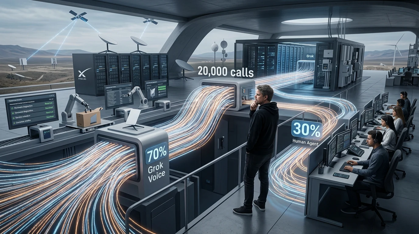 Jan Sverre illustrerer Grok i Starlink kundeservice med AI-drevet telefonsupport