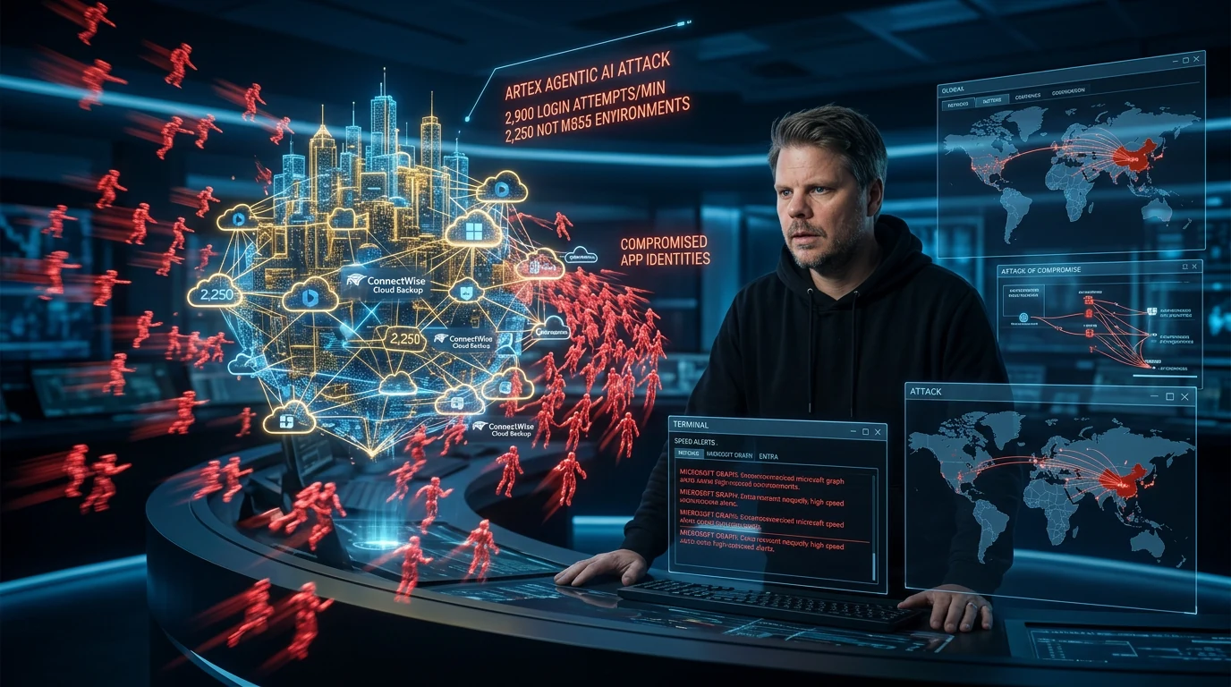 AI agents exploiting trusted ConnectWise application identities across Microsoft 365 customer environments