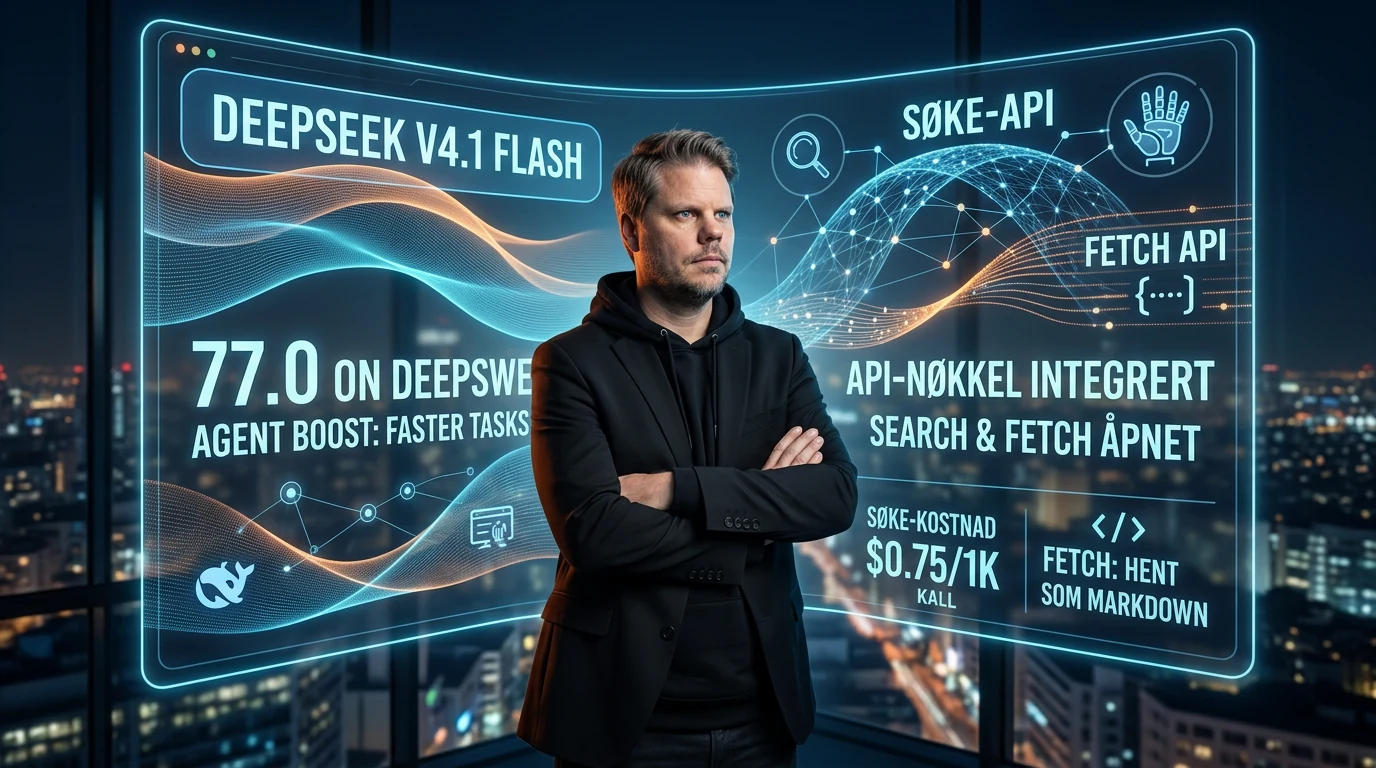 Jan Sverre utforsker DeepSeek V4.1 Flash 1017 og de nye søke-API-ene