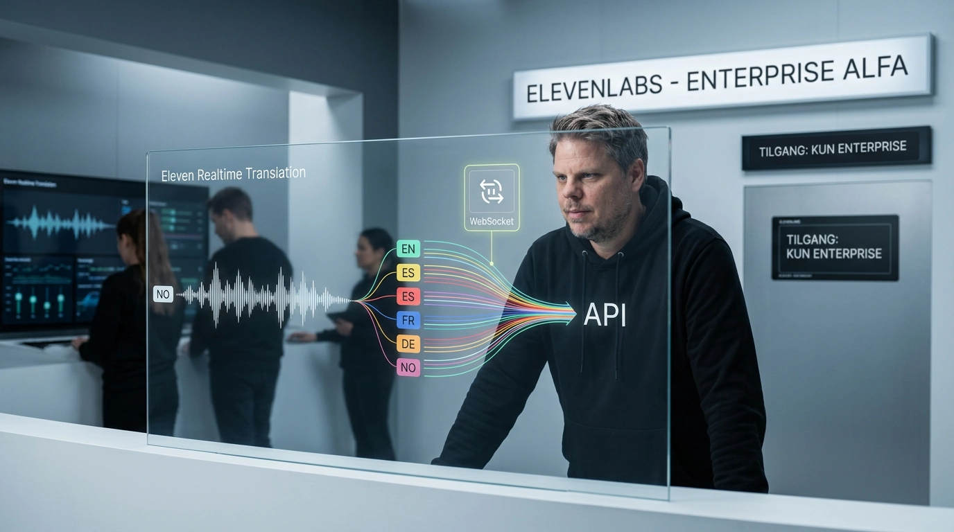 ElevenLabs real-time speech translation connecting multilingual callers through an enterprise API